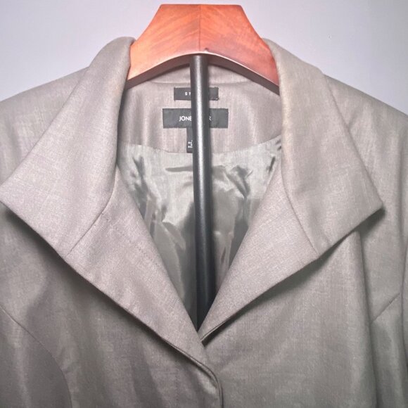 Jones New York Womens Gray Stretch Blazer Jacket Size 18 Careerwear Office - Picture 3 of 10
